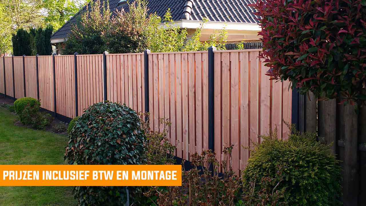 Douglas glad geschaafd schutting